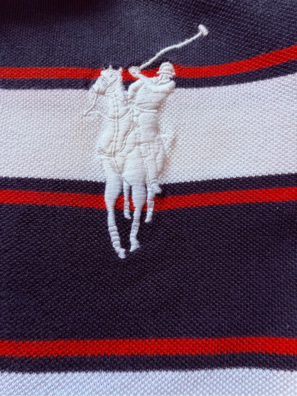 Polo by Ralph Lauren Navy, White & Pink Striped Polo Dress - Picture 11 of 12